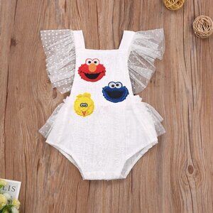 Cookie Monster Dress Elmo Birthday Outfit Sesame Street Dress Clothes